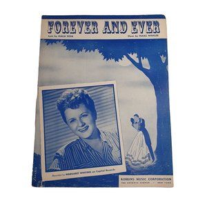 Forever And Ever Vintage Sheet Music Piano Voice Easy Listening Margaret Whiting